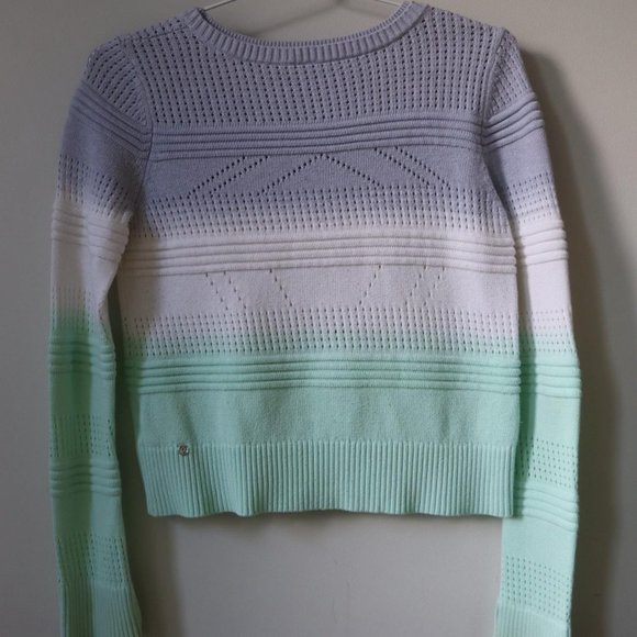 Ivivva by Lululemon grey white green ombre "calm after practice" sweater - Picture 1 of 3